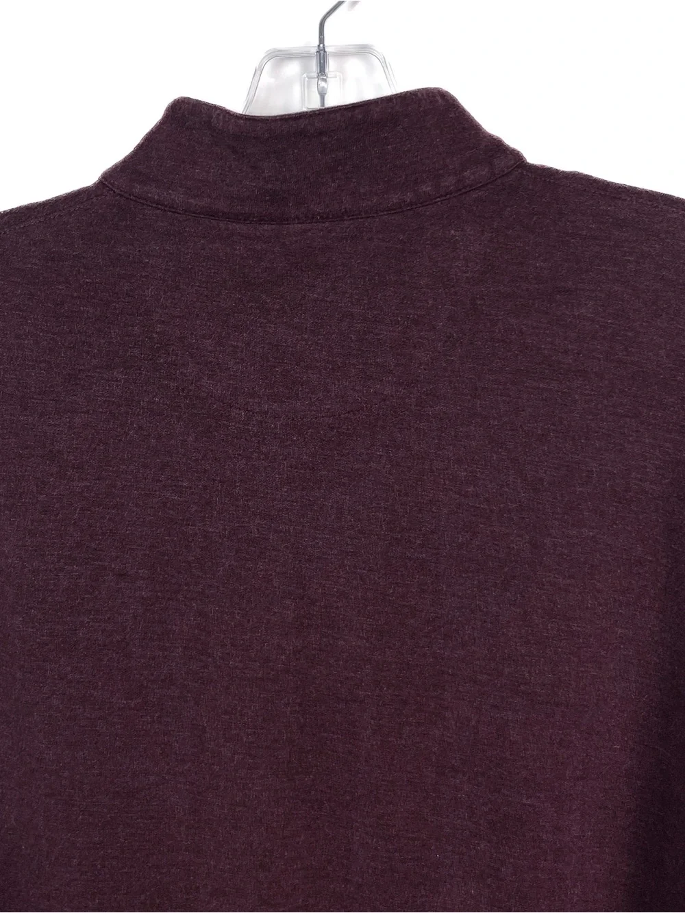 Mizzen Main Performance Sweater Mens Large 1/4 Zip Mock Neck  Pullover Burgundy